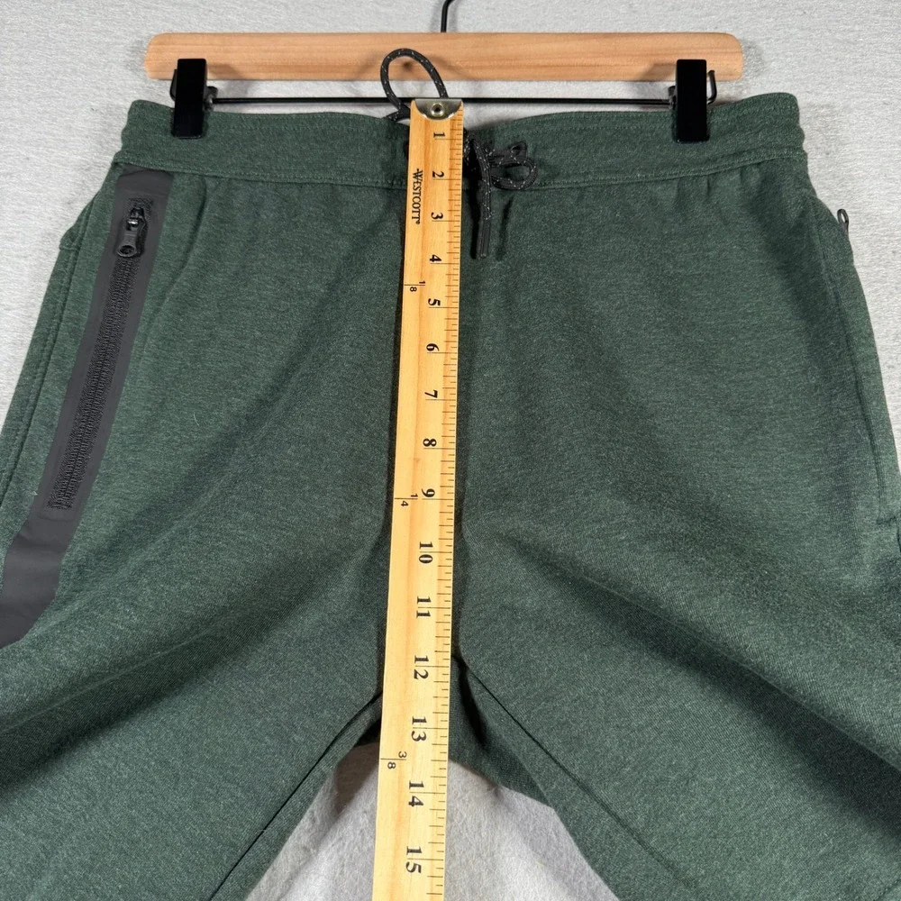 American‎ Eagle Mens Flex Jogger Shorts Heather Green Zip Pocket Small 013-1130